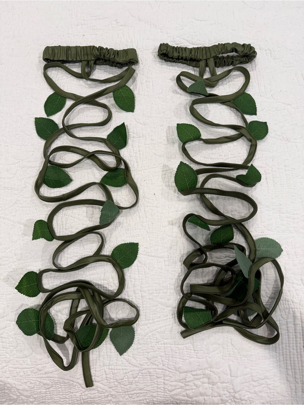 Green Leaf Leg Garter Wraps - Women's Accessory